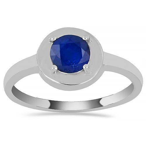 BUY 925 SILVER AUSTRALIAN BLUE SAPPHIRE GEMSTONE RING